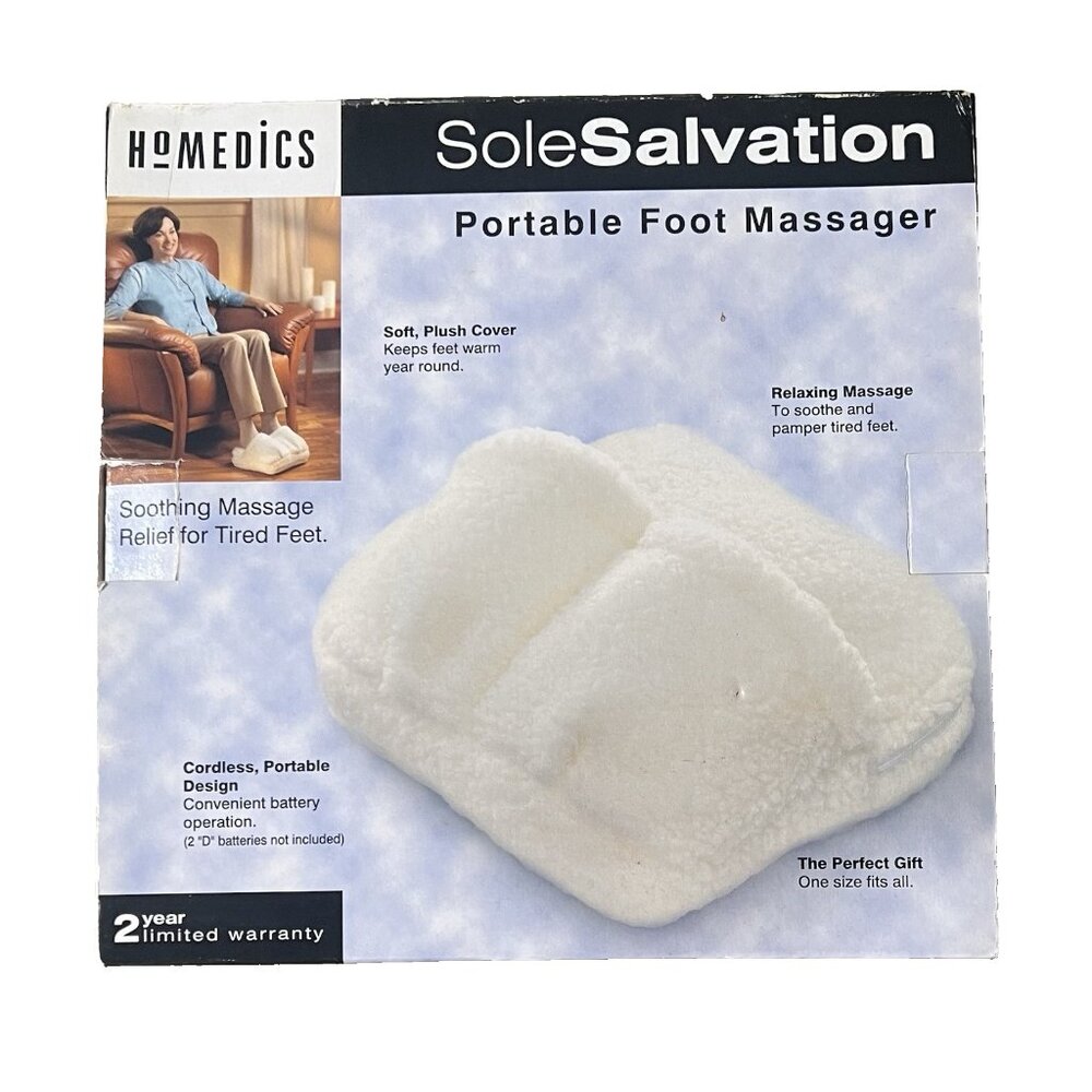 HoMedics Sole Salvation Portable Foot Massager Vibrating Battery Operated TESTED - Picture 2 of 6